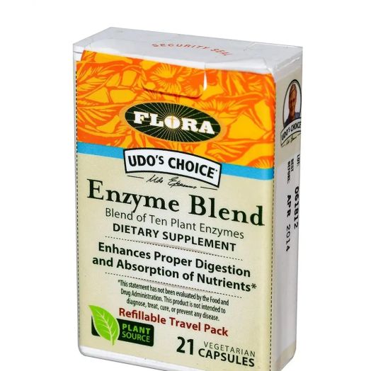 Flora Enzyme Blend (Refillable Travel Pack) - 21 Vegetarian Capsules