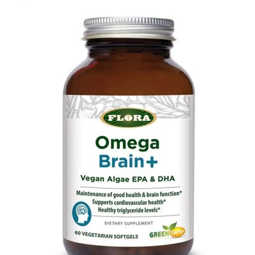 Flora Omega Brain+ Vegan Algae EPA & DHA - 60 Vegetarian Softgels