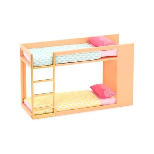 Lori – Bunk Bed Set for Mini Dolls – Bedroom Furniture for 6-Inch Dolls – Dollhouse Accessories – Toys for Kids – 3 Years + – Urban Chic Bunk Bed