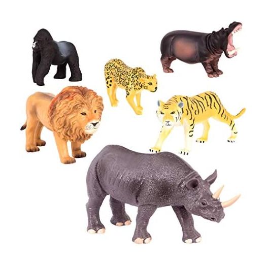 Terra by Battat – Wild Life Set – Realistic Animal Toy Figures with Tiger and Lion Toys for Kids 3+ (6 pc)