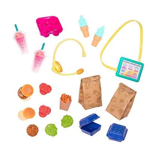 Glitter Girls Dolls by Battat – GG Drive-Thru Food Set – Can We Take Your Order? – Play Food & Pretend Restaurant Playset for 14-inch Dolls – Toys, Clothes, and Accessories for Kids Ages 3 and Up
