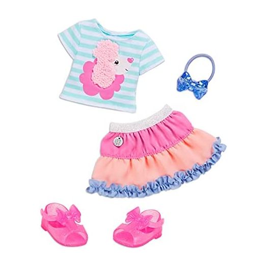 Glitter Girls Dolls by Battat – Poodle Cuddles Fashion Outfit with Hair Bow – 14-inch Doll Clothes and Accessories for Kids Ages 3 and Up – Children’s Toys, Brown/a (GG50134Z)