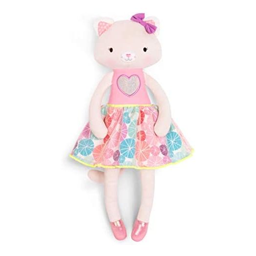 B. Toys – Tippy Toes – Cali Cat – Soft & Cuddly Plush Cat Doll – Stuffed Animal Toy – Non-Toxic – Washable – 18 Months +