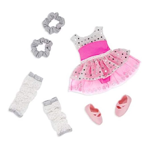 Glitter Girls Dolls by Battat – Twirls of Joy Ballerina Outfit Hearts & Stars – Ballet Dress, Hair Elastics, Shoes – 14-inch Doll Clothes & Accessories for Kids Ages 3 & Up – Children’s Toys