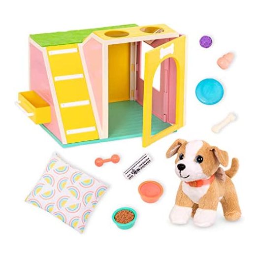 Glitter Girls Dolls by Battat – Dog House Playset & Plush Puppy Chihuahua – 14-inch Doll Accessories for Kids Ages 3 and Up – Children’s Toys