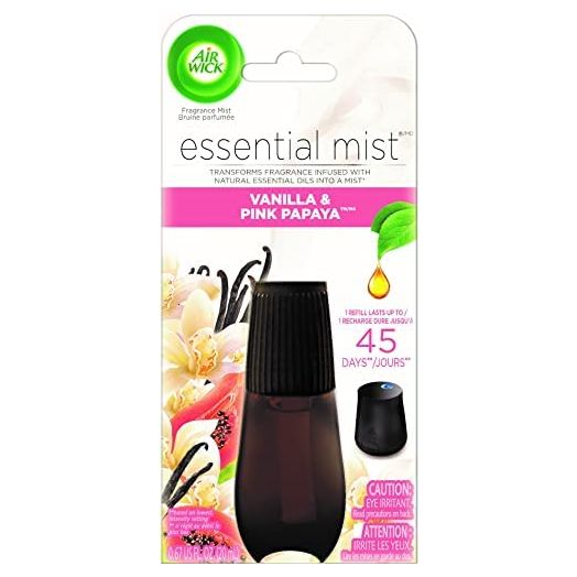 Air Wick Essential Mist Refill, Vanilla and Pink Papaya, Essential Oils Diffuser, Air Freshener, 0.67 Fl Oz