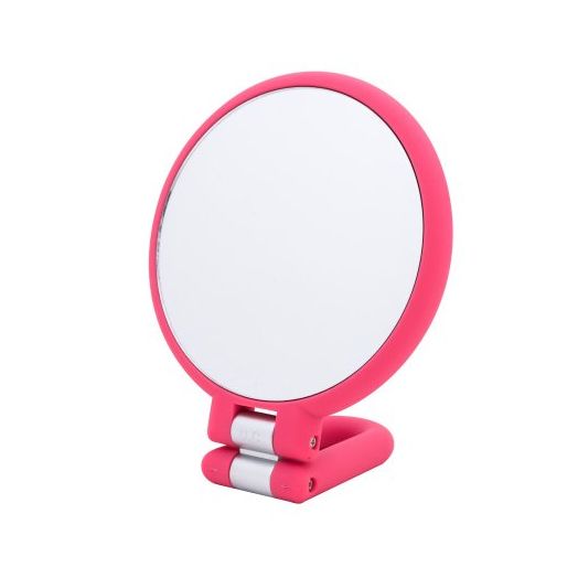 Danielle Soft Touch Hand Held 15x Mirror, Pink
