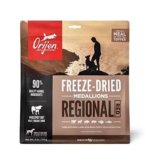 ORIJEN Freeze Dried Dog Food and Topper, Grain Free, High Protein, Premium Whole Prey Animal Ingredients