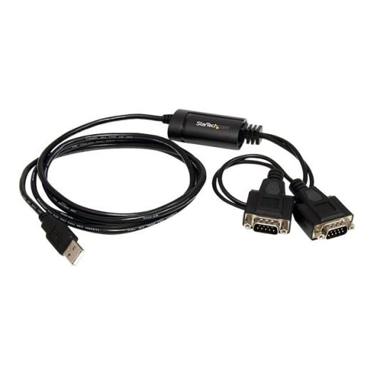 StarTech.com 2 Port FTDI USB to Serial RS232 Adapter Cable with COM Retention