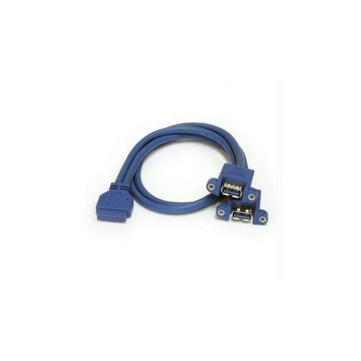 StarTech.com 2 Port Panel Mount USB 3.0 Cable, USB A to Motherboard Header Cable, F/F