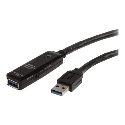 StarTech.com 3m USB 3.0 Active Extension Cable - M/F - USB - 9.84 ft - 1 Pack - 1 x Type A Male USB - 1 x Type A Female USB - Nickel-plated Connectors - Black