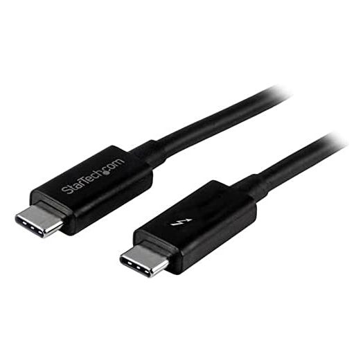 StarTech.com 20Gbps Thunderbolt 3 Cable - 6.6ft/2m - Black - 4K 60Hz - Certified TB3 USB-C to USB-C Charger Cord w/ 100W Power Delivery (TBLT3MM2M)