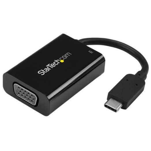 StarTech.com USB-C to VGA Video Adapter with USB Power Delivery - 2048x1280