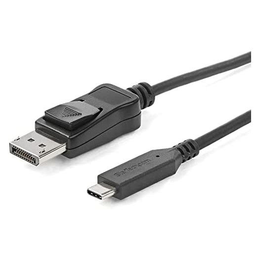 StarTech.com 6ft/1.8m USB C to DisplayPort 1.4 Cable - 4K/5K/8K USB Type-C to DP 1.4 Alt Mode Video Adapter Converter - HBR3/HDR/DSC - 8K 60Hz DP Monitor Cable for USB-C/Thunderbolt 3 (CDP2DP146B)