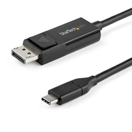 StarTech.com CDP2DP2MBD 6.6ft. (2 m)?USB-C to DisplayPort 1.2 Cable, Bi-Directional - Black