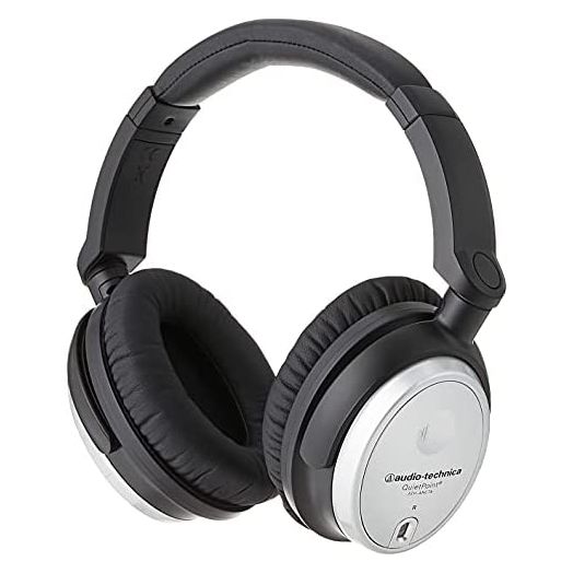 Audio-Technica ATH-ANC7b-SViS QuietPoint Noise-Cancelling Headphones with In-Line Mic & Control
