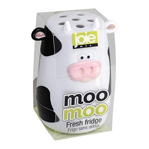 Joie Moo Moo Fresh Fridge Refrigerator and Freezer Baking Soda Holder, Odor Absorber Pod, Reusable Deodorizer Container for Fridge or Freezer, Pack of 1
