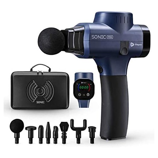 LifePro Sonic Pro Percussion Massage Gun Deep Tissue Massager, 75 Lbs Stall Force