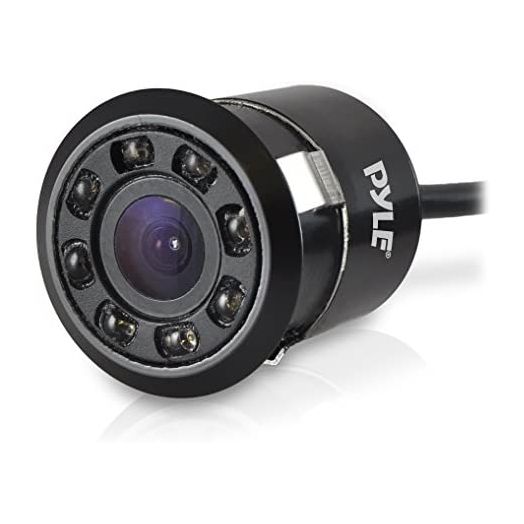 Pyle PLCM12 Rearview Backup Parking Assist Camera (Waterproof Night Vision Cam, Distance Scale Line Display, Flush Mount)