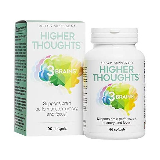 Natural Factors 3 Brains by Higher Thoughts Cognitive Health Supplement, 90 Softgels (45 Servings)