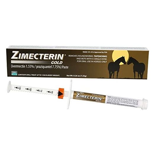 Merial Zimecterin Gold Paste Horse Wormer That Controls 47 Species and Stages of Parasites