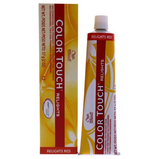 Color Touch Relights Demi-Permanent Color - 47 Red Brown by Wella for Women - 2 oz Hair Color