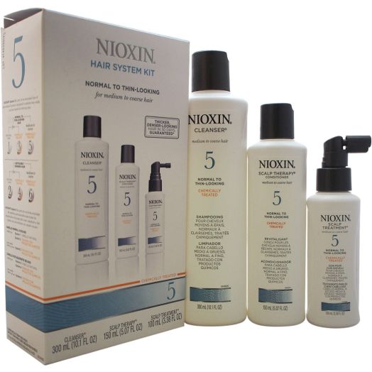 Nioxin Hair System Kit 5 Cleanser 10 oz , Therapy 5 oz and Treatment 3.3 oz (Small)