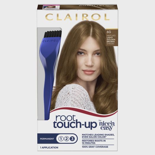 Clairol Root Touch-Up Permanent Hair Color Creme, 6G Light Golden Brown, Hair Dye, 1 Application