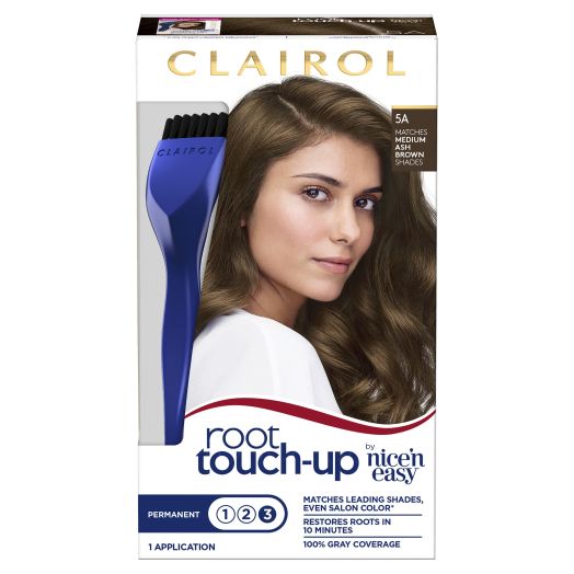 Clairol Root Touch-Up Permanent Hair Color Creme, 5A Medium Ash Brown, Hair Dye, 1 Application