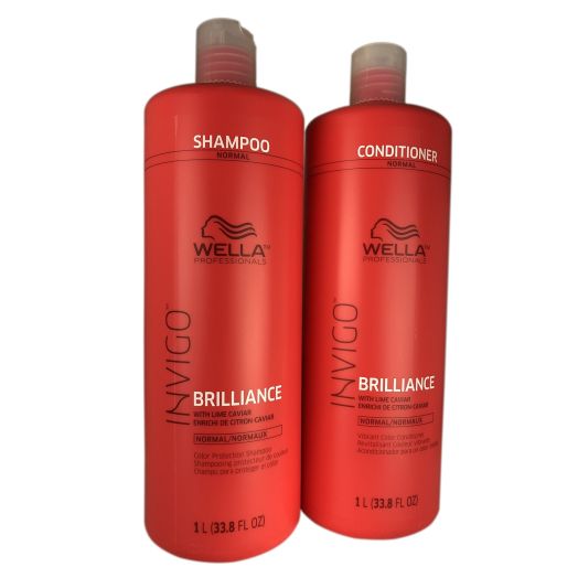 Wella Brilliance Invigo Shampoo & Conditioner 33.8 oz For Fine To Normal Hair