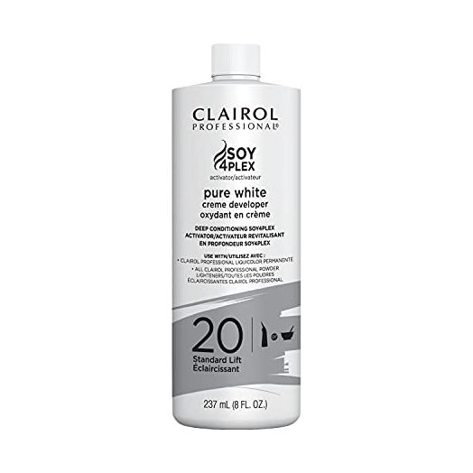 Clairol Professional Clairoxide Pure White 20 Volume Creme Developer, 8 Fl Oz (Pack of 1)