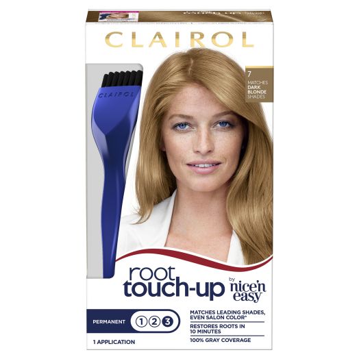 Clairol Root Touch-Up Permanent Hair Color Creme, 7 Dark Blonde, Hair Dye, 1 Application
