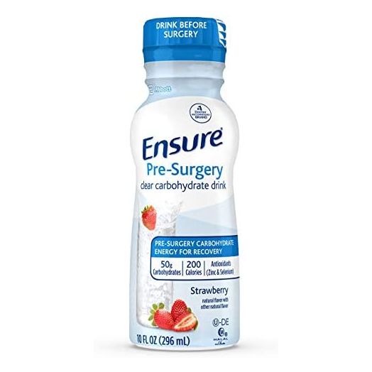 Ensure Pre-Surgery, Clear Carbohydrate Drink, Strawberry, 10 fl oz, 4 Count