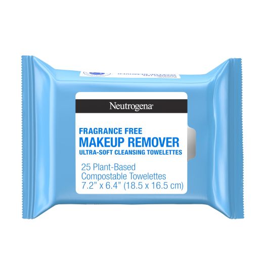 Neutrogena Fragrance-Free Cleansing Makeup Remover Face Wipes, 25 ct
