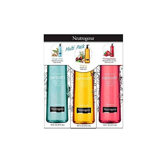 Neutrogena Rainbath Multi-Pack of 3, 1 Original Formula, 1 Pomegranate and 1 Ocean Mist, 16 fl oz bottles