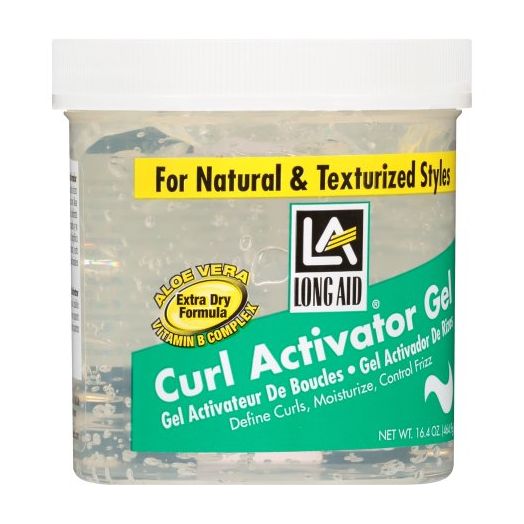 Long Aid Extra Dry Formula Curl Activator Gel 16.4 oz Jar