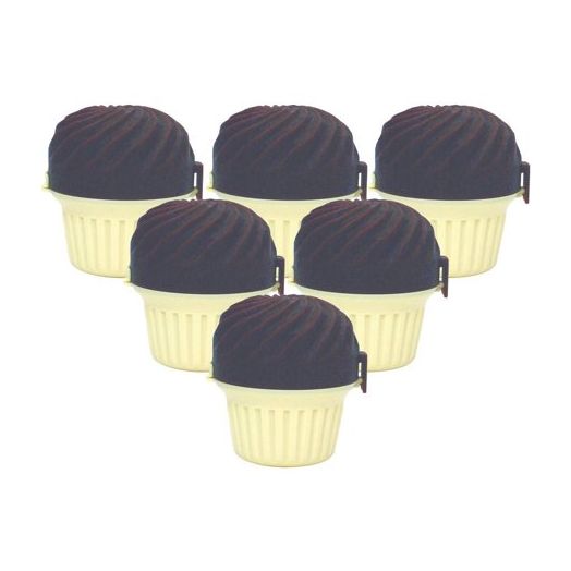 Range Kleen GO GO Cupcase Cupcake Holder, Chocolate, 6-Pack