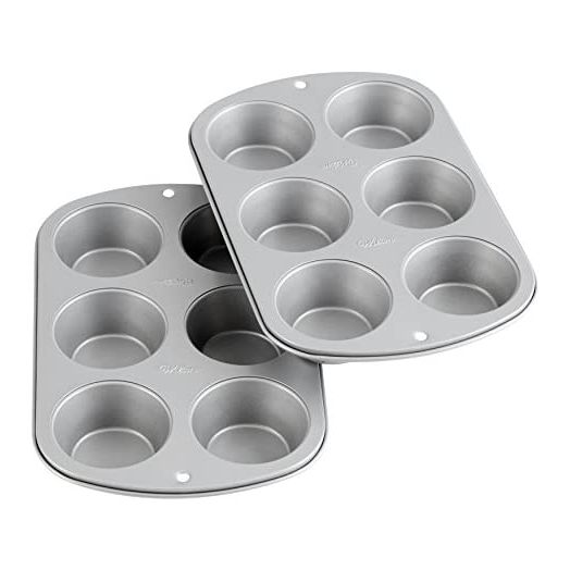Wilton Recipe Right Non-Stick 6-Cup Standard Muffin Pan, Set of 2