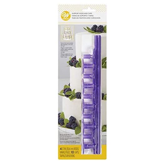 Wilton 14-Piece Support Rods and Caps, Purple