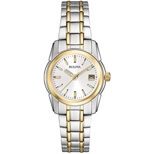 Bulova Classic Quartz Ladies Watch, Stainless Steel , Two-Tone (Model: 98M105)