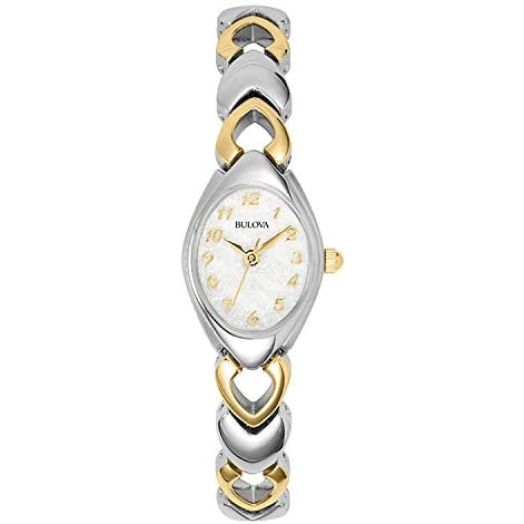 Bulova Classic Quartz Ladies Watch, Stainless Steel , Two-Tone (Model: 98V02)