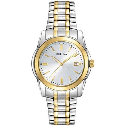 Bulova Classic Quartz Calendar Mens Watch, Stainless Steel , Two-Tone (Model: 98H18)