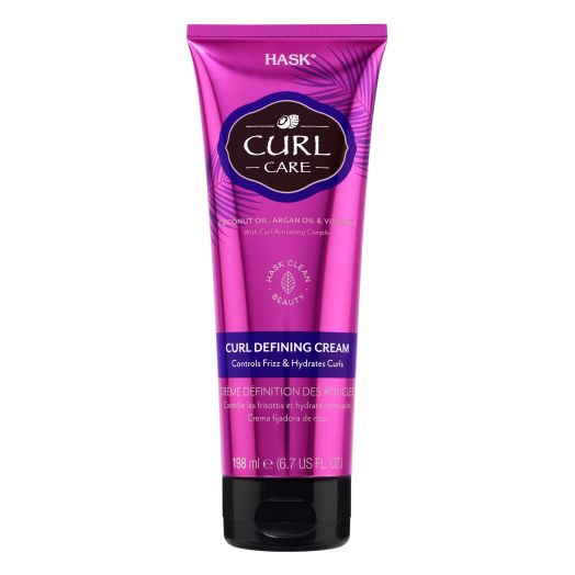 Hask Curl Care Moisturizing Shine Enhancing Hair Styling & Defining Cream with Coconut oil, Argan Oil & Vitamin E, 6.7 fl oz