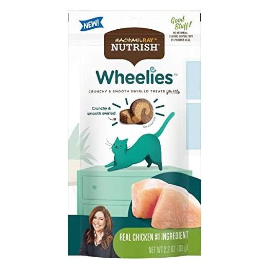Rachael Ray Nutrish Wheelies Cat Treats, Chicken, 2.2 Ounce Bag