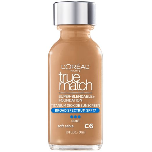 L'Oreal Paris True Match Super-Blendable Liquid Foundation, Soft Sable, 1 fl. oz.