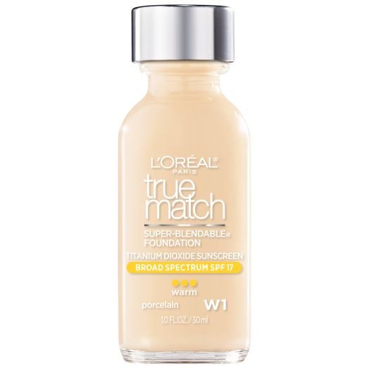 L'Oreal Paris True Match Super-Blendable Liquid Foundation, Porcelain, 1 fl. oz.