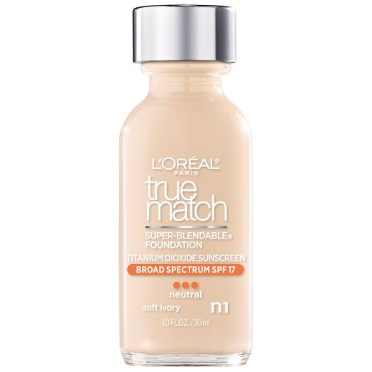 L'Oreal Paris True Match Super-Blendable Liquid Foundation, Soft Ivory, 1 fl. oz.