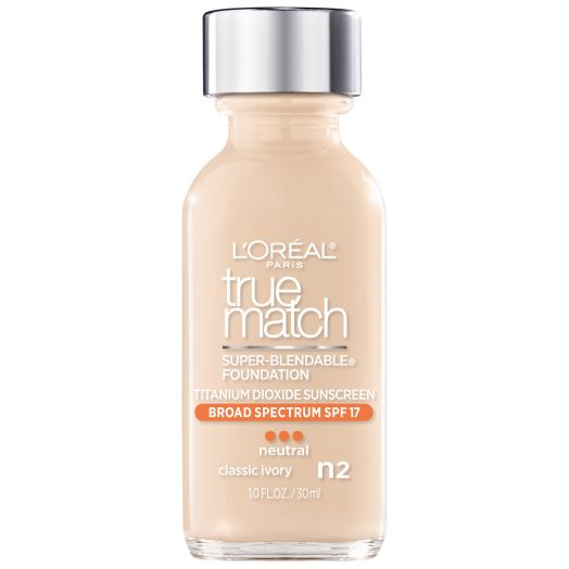 L'Oreal Paris True Match Super-Blendable Liquid Foundation, Classic Ivory, 1 fl. oz.
