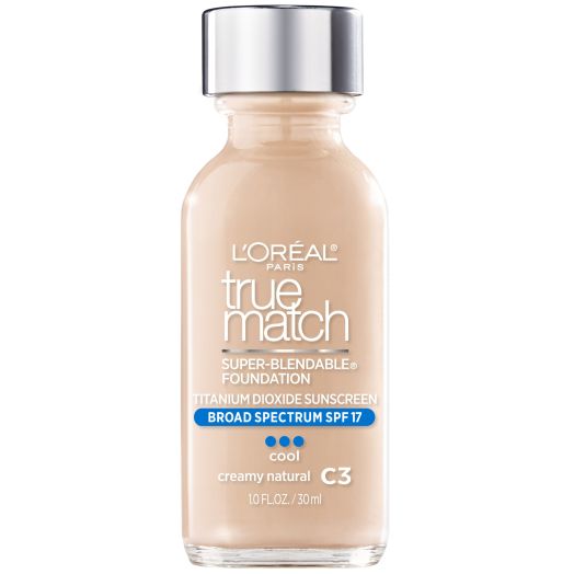 L'Oreal Paris True Match Super-Blendable Liquid Foundation, Creamy Natural, 1 fl. oz.