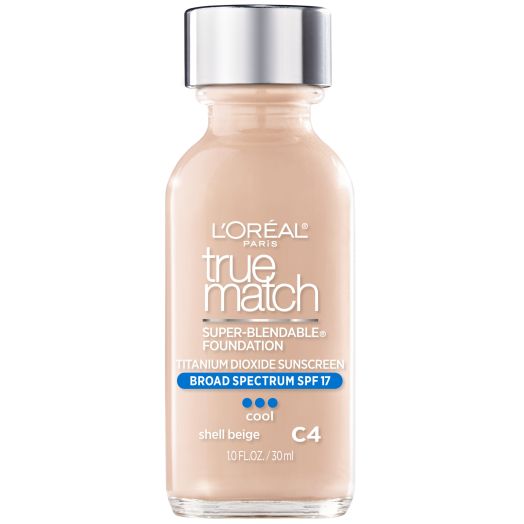 L'Oreal Paris True Match Super-Blendable Liquid Foundation, Shell Beige, 1 fl. oz.
